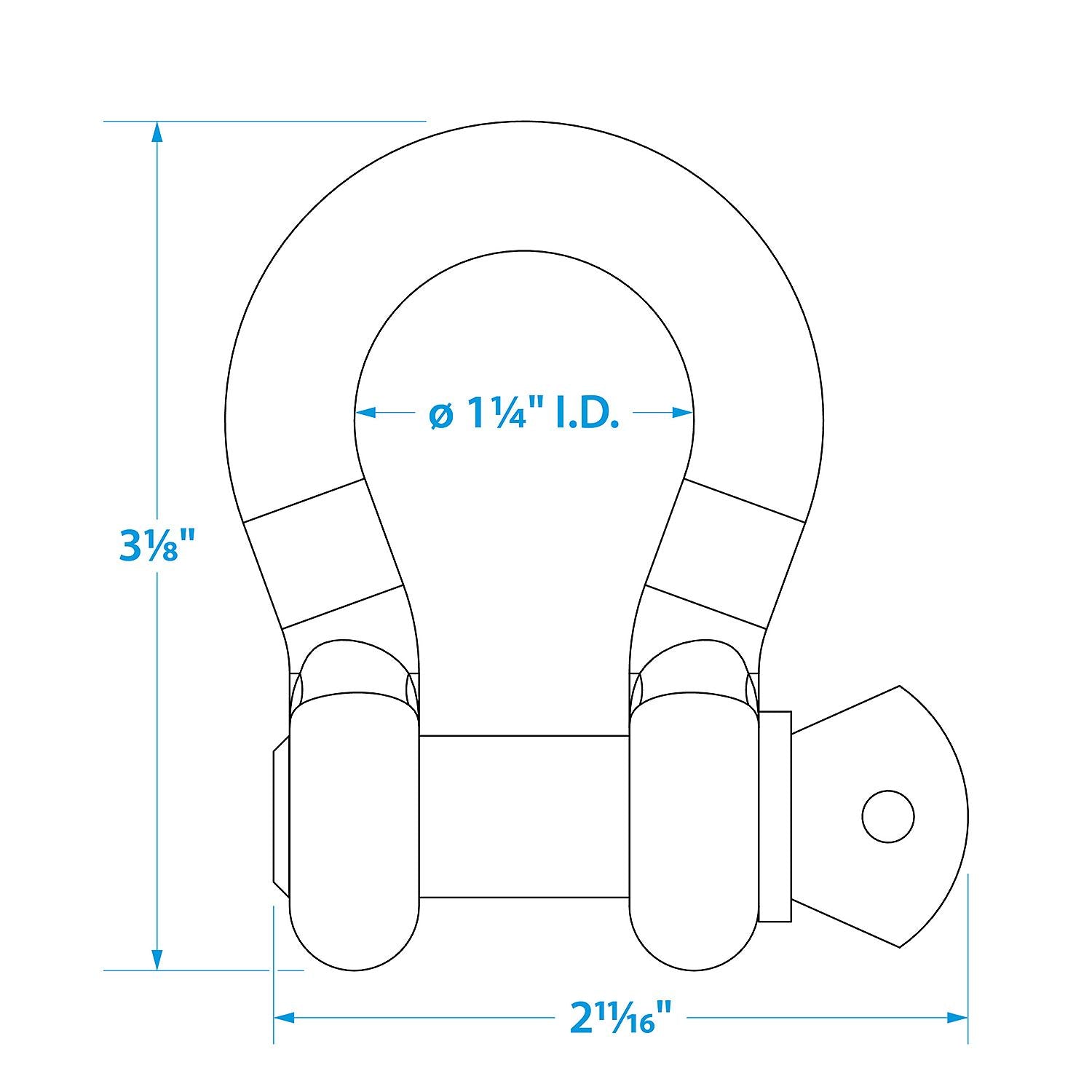 Seachoice Galvanized Anchor Shackle