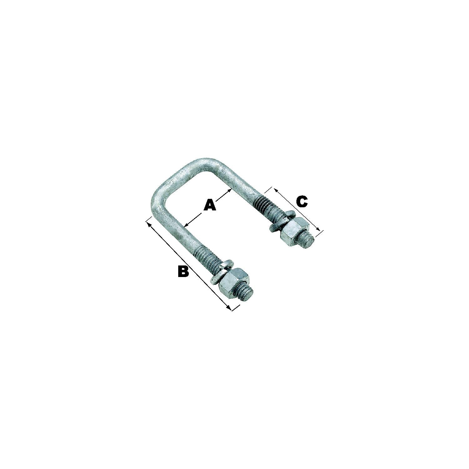 Seachoice 57201 Sq U-Bolt-1 9/16X3 9/16