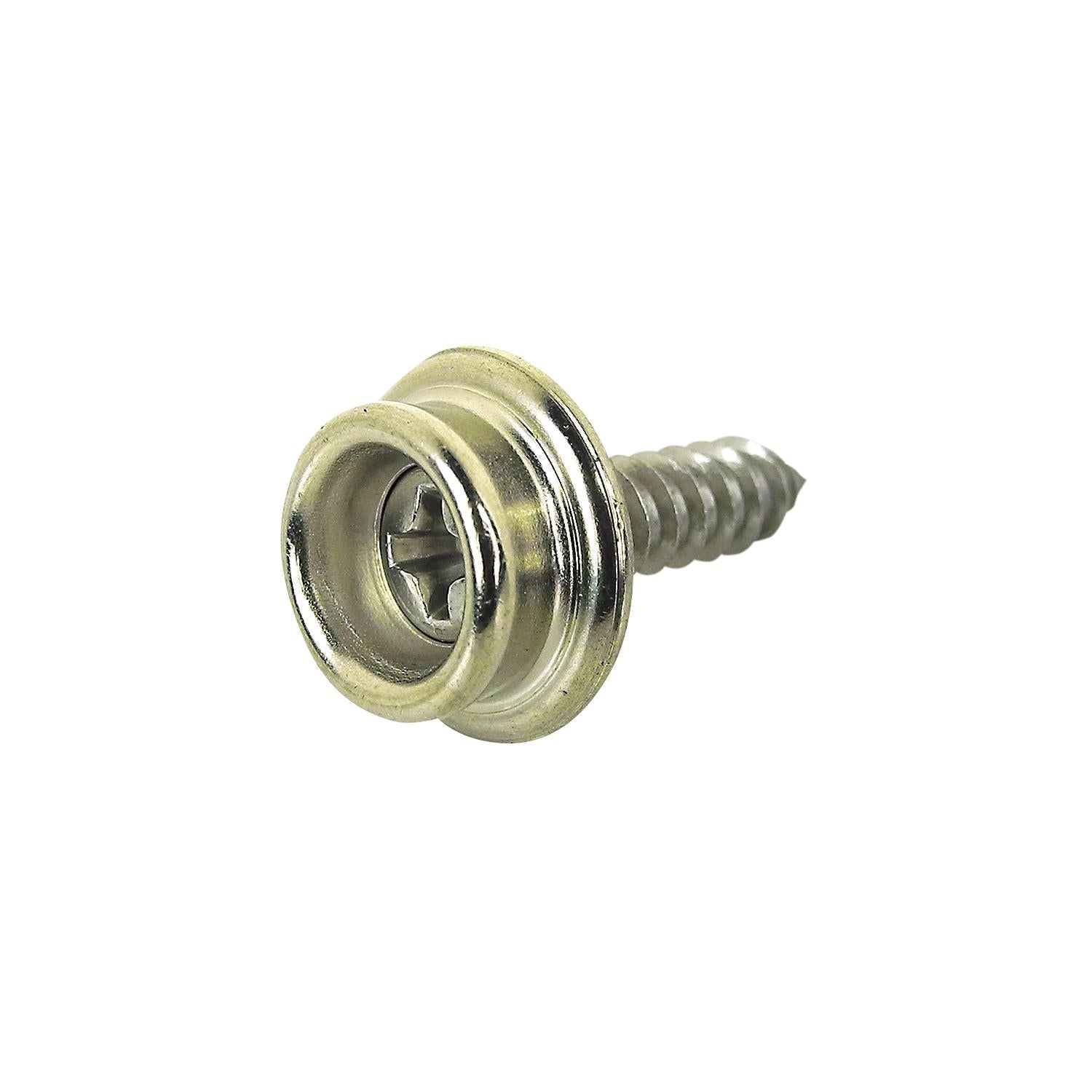 Seachoice BPH7251SC SS Button Stud w/ Tapping Screw #8 x 5/8", Qty. 100
