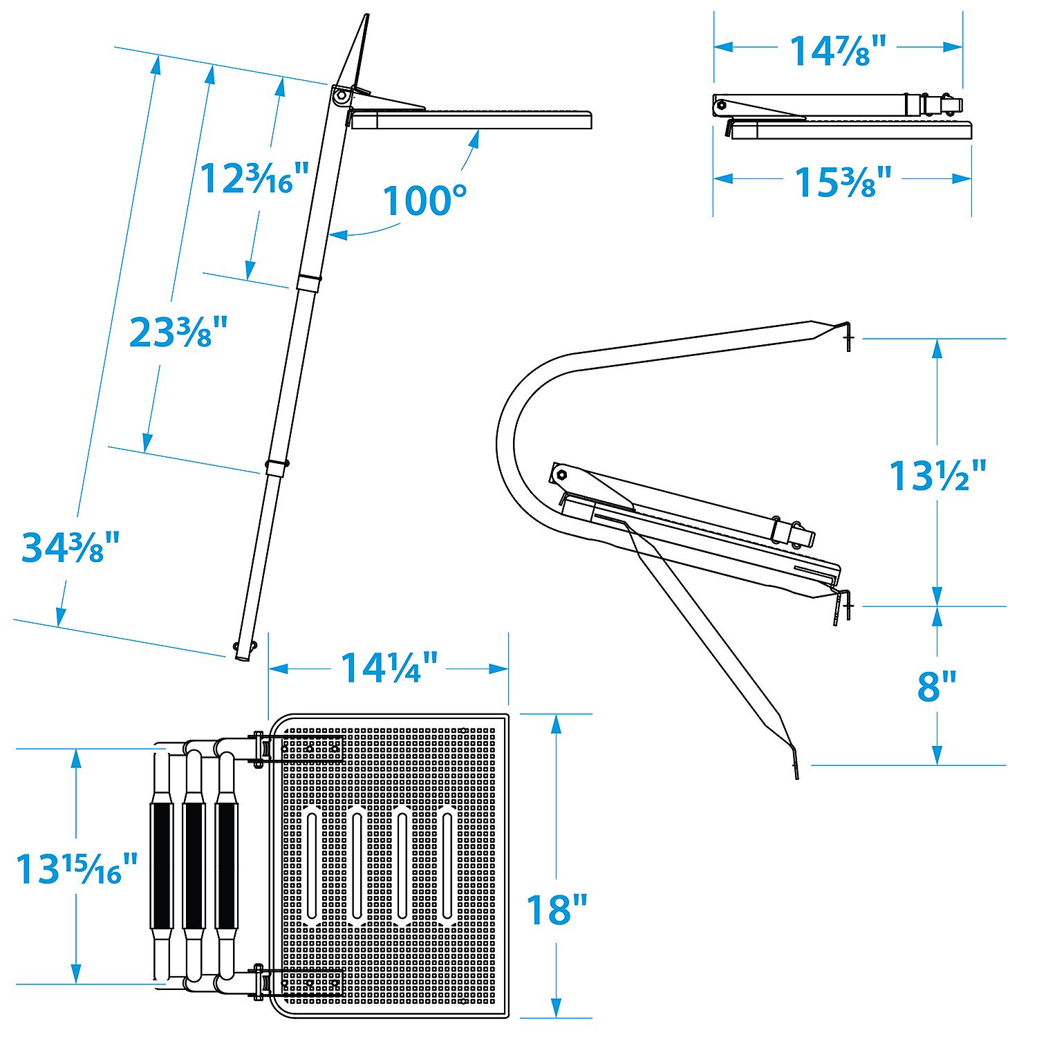 Seachoice 71361 Universal Swim Platform With Top Mount Ladder