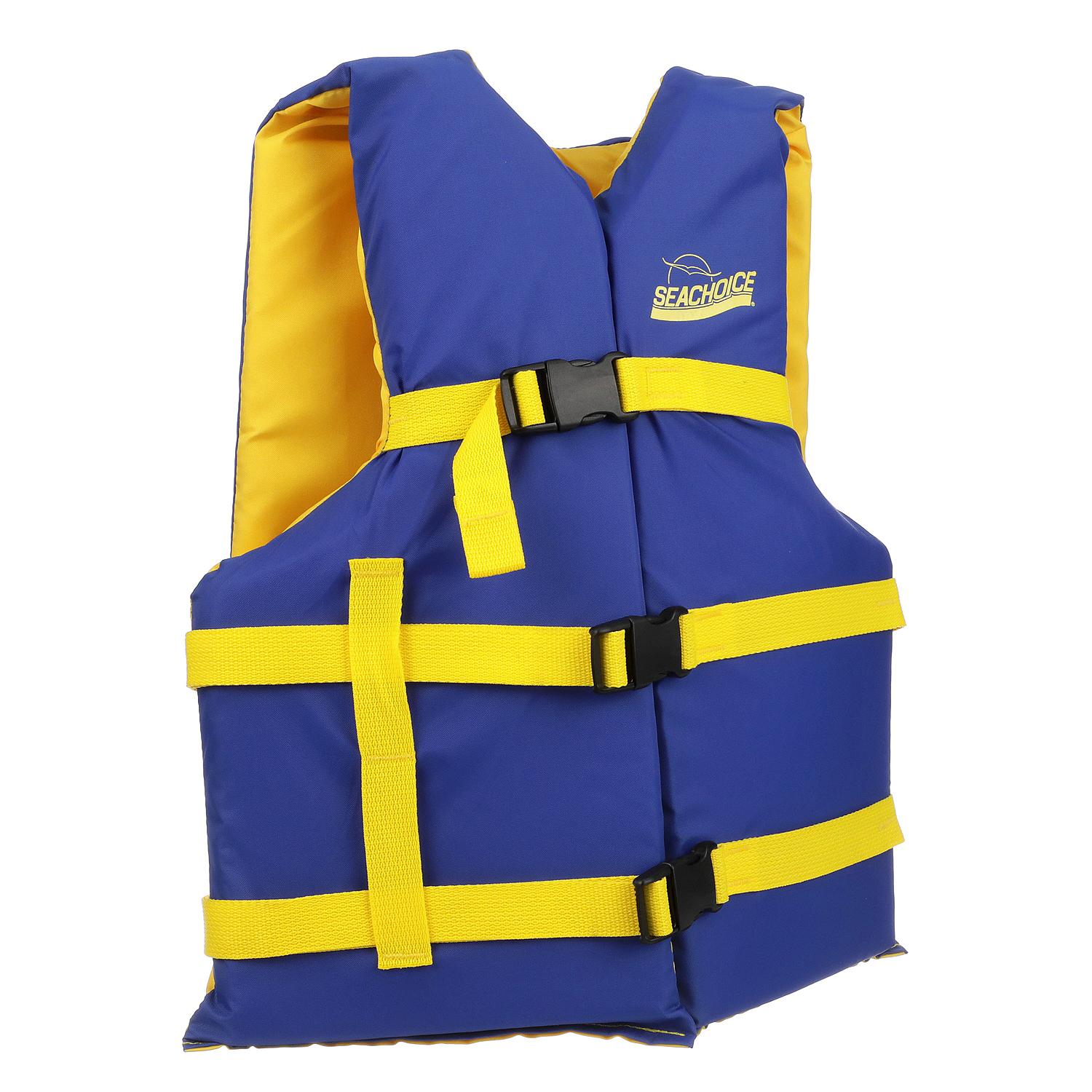 Seachoice 86220 Deluxe General Purpose Life Vest Blue/Yellow, Adult Universal