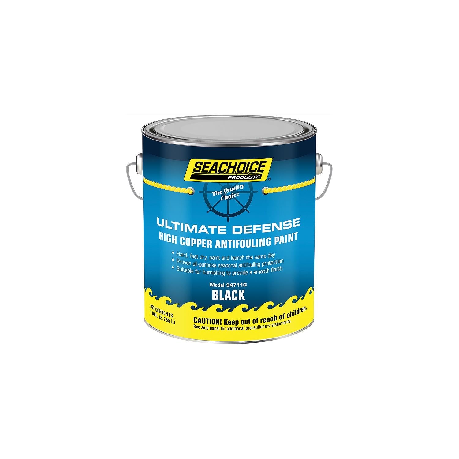 Seachoice YMP079/1 94711G Ultimate Defense High-Copper Antifouling Paint, Black, 1 Gallon