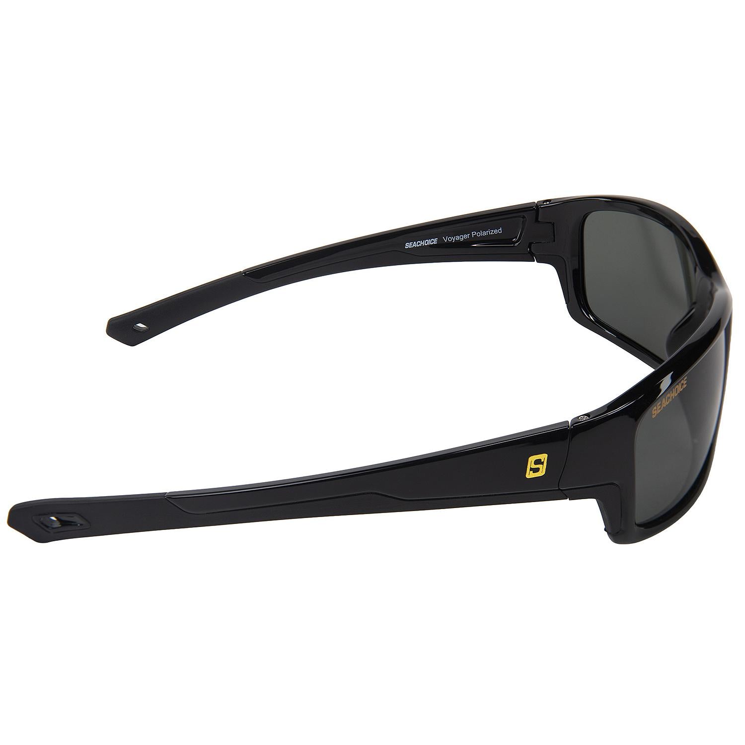 Seachoice YP120683000000 98805 "Voyager" Polarized Sunglasses, Frame: Black, Lens: Grey