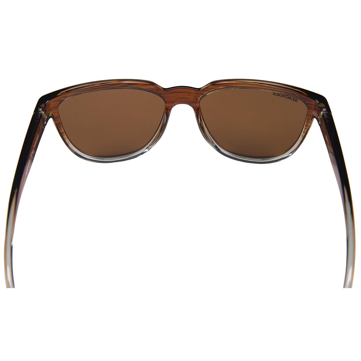 Seachoice YP120796000000 98815 "Reflex" Polarized Sunglasses, Frame: Shiny Woodgrain, Lens: Brown