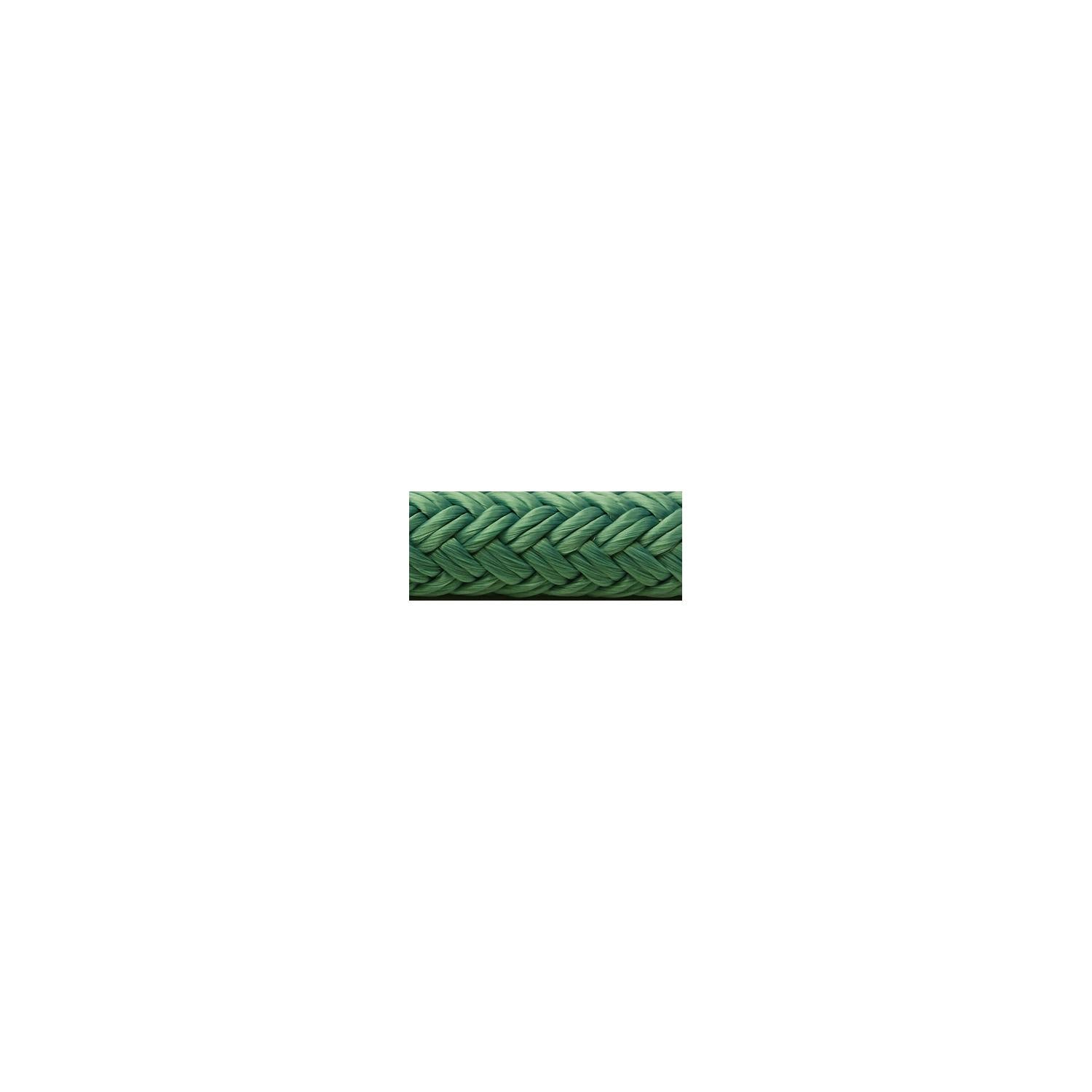 Seachoice Double-Braid Nylon Dock Line w/ Eye Splice, Pre-Shrunk, Heat Stabilized, 1/2 In. X 25 Ft., Teal Green