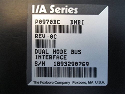 Foxboro I/A Series P0970BC-0C Dual Node Bus Interface DNBI PLC PO970BC-OC Module|B00J2H5VNI
