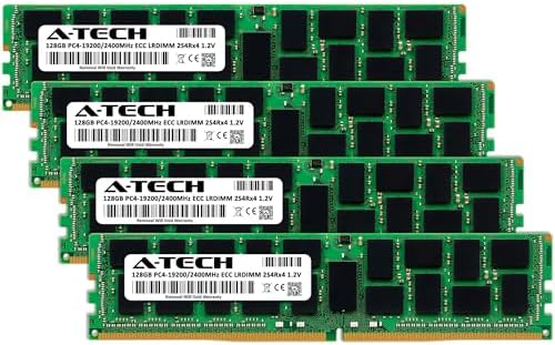 A-Tech 64GB Kit (2x32GB DDR4 2400MHz PC4-19200 ECC LRDIMM 4Rx4 Quad Rank 1.2V Load Reduced DIMM 288-Pin Server RAM Memory Upgrade Modules (A-Tech Enterprise Series