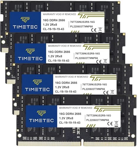 Timetec Elite DDR4 32GB Kit (2 x 16GB) 2666MHz (DDR4-2666) PC4-21300 CL19 Non-ECC Unbuffered 1.2V 2Rx8 Dual Rank 260 Pin SODIMM Laptop Notebook PC Computer Memory RAM Upgrade|B0G2RK9BL6