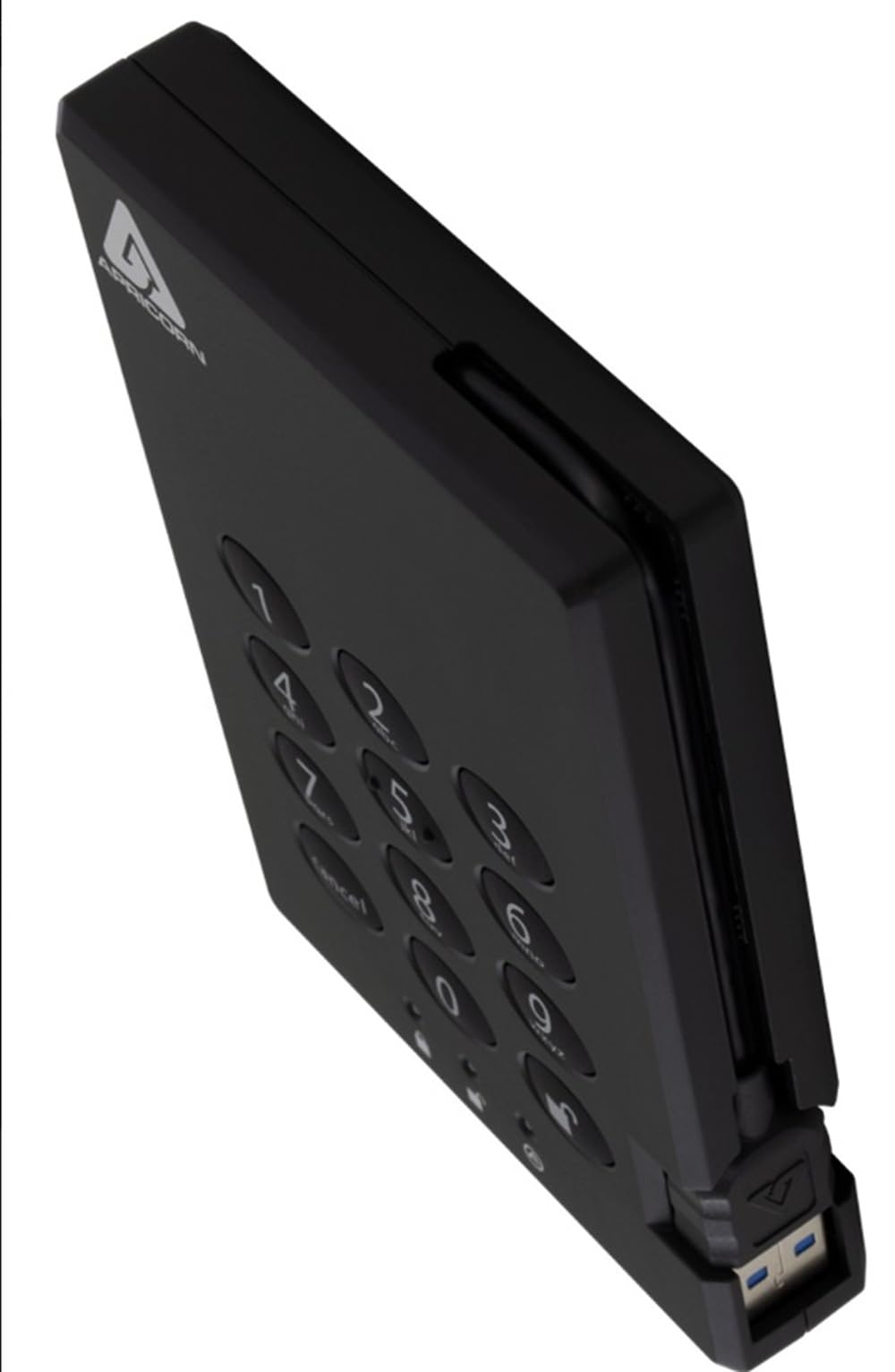 Apricorn 2TB Aegis Padlock USB 3.0 256-Bit AES XTS Hardware Encrypted Portable External Hard Drive (A25-3PL256-2000)