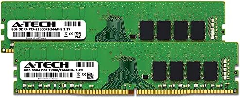 A-Tech 16GB (2x8GB) DDR4 2666 MHz UDIMM PC4-21300 (PC4-2666V) CL19 DIMM Non-ECC Desktop RAM Memory Modules|B07KGMC6QQ