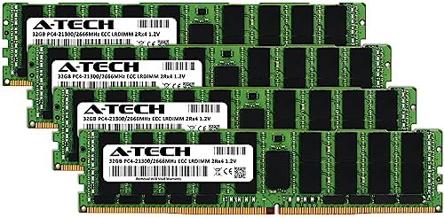 A-Tech 64GB Kit (2x32GB DDR4 2400MHz PC4-19200 ECC LRDIMM 4Rx4 Quad Rank 1.2V Load Reduced DIMM 288-Pin Server RAM Memory Upgrade Modules (A-Tech Enterprise Series