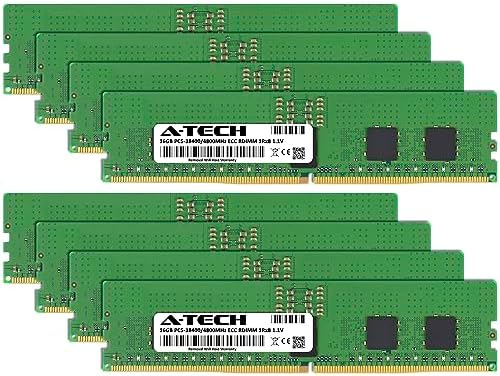 A-Tech 128GB Kit (8x16GB RAM for Dell PowerEdge C6620, HS5610, HS5620, R660, R660xs, R760, R7615, XE8640, XE9640, XE9680 | DDR5 4800MHz PC5-38400 EC8 RDIMM 1Rx8 ECC Registered Server Memory Upgrade