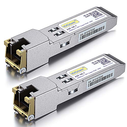 10Gtek 1.25G SFP 1000Base-SX Multimode LC Fiber Transceiver, 850nm MMF, 550m, for Cisco GLC-SX-MMD/SFP-GE-S, Meraki MA-SFP-1GB-SX, Fortinet, Ubiquiti UniFi UF-MM-1G, Mikrotik, TP-Link, Pack of 2|B08BP3JDBV