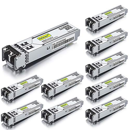10Gtek 𝟭𝟬/𝟭𝟬𝟬/𝟭𝟬𝟬𝟬𝗕𝗮𝘀𝗲-𝗧 𝗖𝗼𝗽𝗽𝗲𝗿 𝗦𝗙𝗣, Auto-Negotiation SFP to RJ45 Mini-GBIC Transceiver or Cisco GLC-T(10/100/1000)/SFP-GE-T(10/100/1000) Pack of 2|B09NNMP934