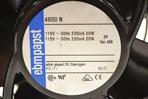 Ebm-Papst Axial Fan, 119Mm X 119Mm X 38Mm, 115Vac - 4600N|B00KG1WM22