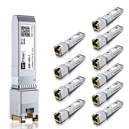 H!Fiber 10G Multimode SFP+ LC Module, 10GBase-SR Fiber Transceiver for Cisco SFP-10G-SR, Meraki MA-SFP-10GB-SR, Ubiquiti UniFi UF-MM-10G, Mikrotik, Netgear and More (MMF,850nm,300m,DDM)|B06XDV3ZYW