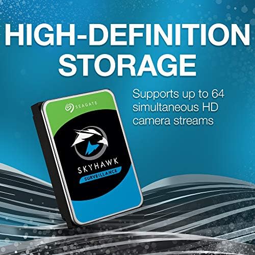 Seagate Skyhawk AI 16TB Video Internal Hard Drive HDD – 3.5 Inch SATA 6Gb/s 512MB Cache for DVR NVR Security Camera System with Drive Health Management and in-House Rescue Services (ST16000VE004)|B0DG3JB7G5