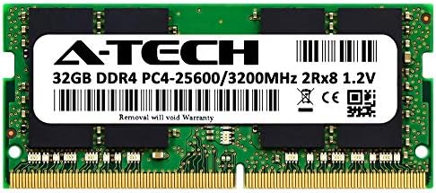 A-Tech 32GB (2x16GB) DDR4 3200 MHz SODIMM PC4-25600 (PC4-3200AA) CL22 Non-ECC Laptop RAM Memory Modules|B08KTRP13V