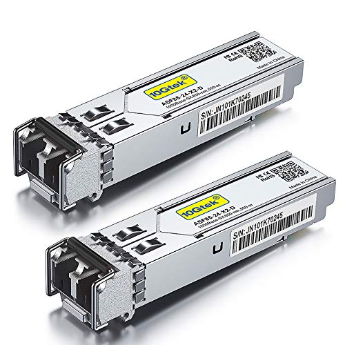10Gtek 𝟭𝟬/𝟭𝟬𝟬/𝟭𝟬𝟬𝟬𝗕𝗮𝘀𝗲-𝗧 𝗖𝗼𝗽𝗽𝗲𝗿 𝗦𝗙𝗣, Auto-Negotiation SFP to RJ45 Mini-GBIC Transceiver or Cisco GLC-T(10/100/1000)/SFP-GE-T(10/100/1000) Pack of 2|B09NNMP934
