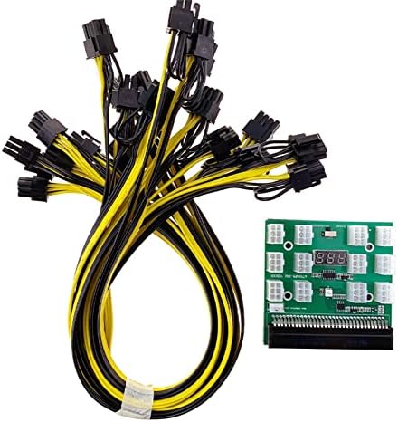 GUMMMY 1 Kit DPS-1200FB A 1200W PSU Power Supply+ Breakout Board + 12pcs 6pin-to-8pin Cables Mining BTC ETH Switching|B0F7KC1J2C