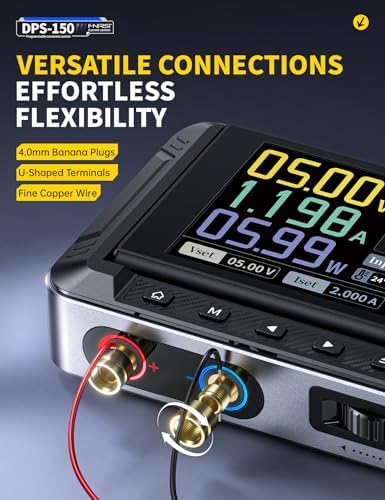 FNIRSI DPS-150 DC Power Supply Variable, 0-30V 0-5A Adjustable DC CNC Power Supply with 4-Digit IPS Display, <20mV Power Ripple, PD/QC/DC Input, PC Programmable Regulated Switching Power Supply|B0DFPK3S19