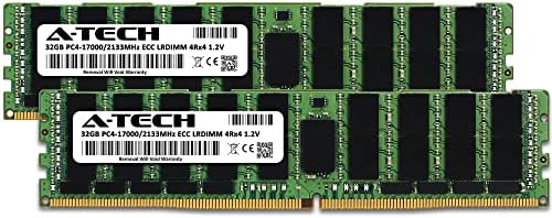 A-Tech 64GB Kit (2x32GB RAM for Dell PowerEdge C6320, C6420, FC430, FC630, R440, R530, R540, R630XL, R730xd, R740xd, R830 | DDR4 2133MHz PC4-17000 ECC LRDIMM 4Rx4 Load Reduced Server Memory Upgrade