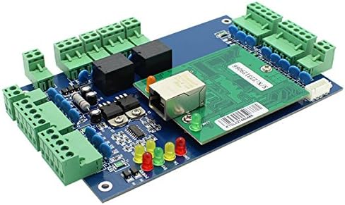 MENGQI-CONTROL 2 Door Access Control Board System 110-240V Power Supply Box North American ANSI Electric Strike Lock RFID Reader Enroll USB Reader RFID Card & Key Fobs,Phone APP Remotely Open Door