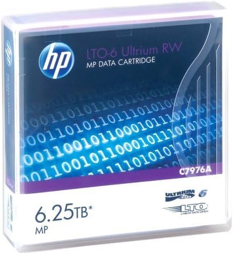 Hewlett-Packard Enterprise Hp C7976A LTO 6 Ultrium (2.5/6.25 TB) MP RW Data Cartridge|B00BRF330Q