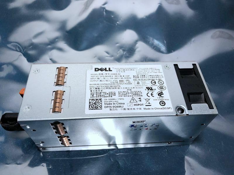 1PC Original 580W Power Supply F5XMD H371J G686J A580E-S0 D580E-S0 Fit for Dell T410