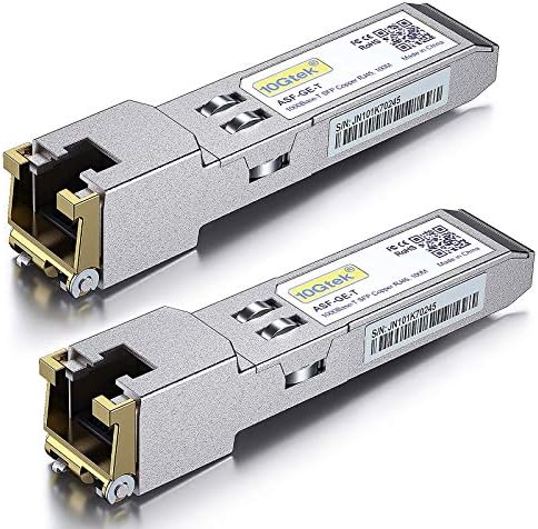 10Gtek 10GBase-SR SFP+ Transceiver, 10G 850nm MMF, up to 300 Meters, Compatible with HPE ProCurve J9150A HPE Aruba J9150D J9150DCM JL748A, Pack of 2|B08BP5KDG7