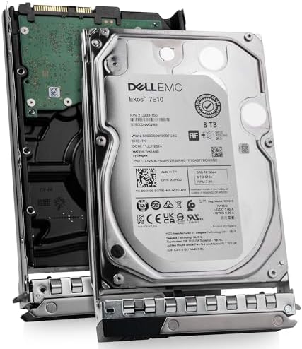 Dell 8TB 7.2K RPM SAS 12Gb/s 512e 3.5in Enterprise Hard Drive for: PowerEdge R340 R550xs R650 R560 R660 R860 T640 T150 T360 ME4024 C6420 MX5016s 0C5HD0 G16|B0FV3Q1HVQ