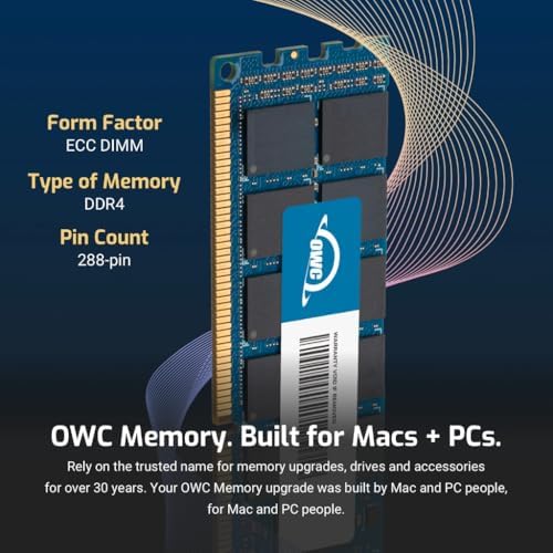 OWC 32GB (2x16GB) DDR4 2666MHz PC4-21300 CL19 2RX8 ECC Unbuffered UDIMM 1.2V 288-pin Workstation Server Memory RAM|B0C93KJ3CD