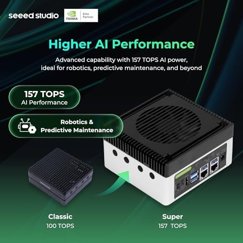 reComputer J4011-Edge AI Device with NVIDIA Jetson Orin™ NX 8GB Module, 4xUSB 3.2, M.2 Key E & Key M Slot, Aluminum case, Pre-Installed Jetpack System with NVIDIA Jetpack™ on 128GB NVMe SSD
