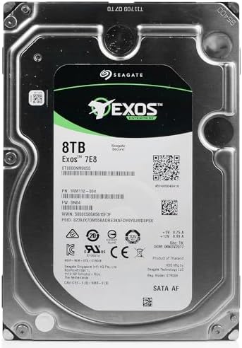 Seagate Exos 7E8 8TB 512e SATA 256MB Cache 3.5-Inch Enterprise Hard Drive (ST8000NM0055 (Renewed