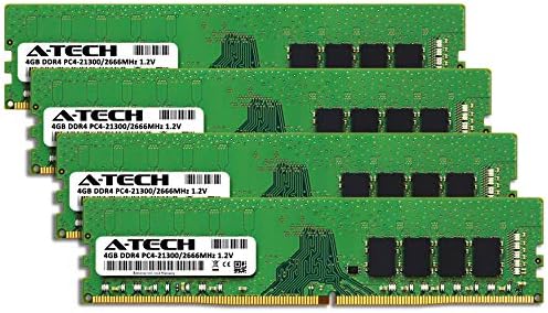 A-Tech 16GB (2x8GB) DDR4 2666 MHz UDIMM PC4-21300 (PC4-2666V) CL19 DIMM Non-ECC Desktop RAM Memory Modules|B07KGMC6QQ