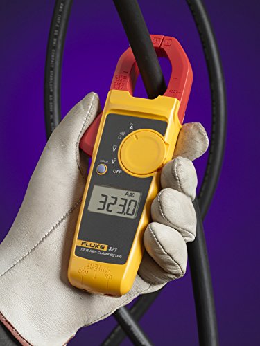 Fluke 323 Clamp Meter for Commercial/Residential Electricians, Measures AC Current to 400 A & AC/DC Voltage to 600 V, Resistance and Continuity, Includes 2 Year Warranty and Soft Carrying Case