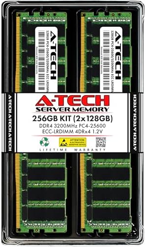 A-Tech 64GB Kit (2x32GB DDR4 2400MHz PC4-19200 ECC LRDIMM 4Rx4 Quad Rank 1.2V Load Reduced DIMM 288-Pin Server RAM Memory Upgrade Modules (A-Tech Enterprise Series