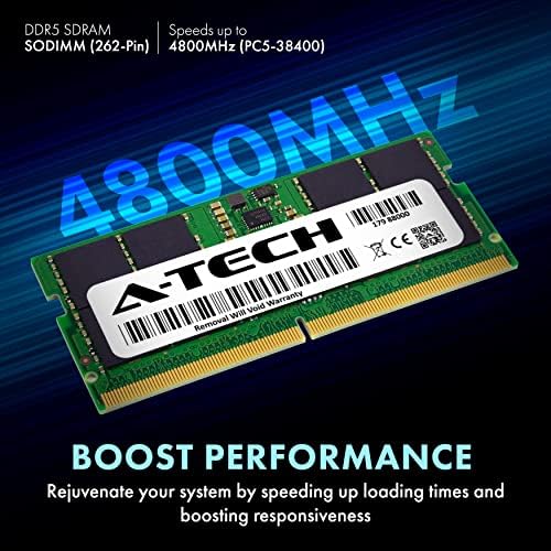 A-Tech 32GB DDR5 4800MHz PC5-38400 CL40 SODIMM 2Rx8 Dual Rank 1.1V Non-ECC Unbuffered SO-DIMM 262-Pin Laptop Computer RAM Memory Upgrade Module|B0B1718KB1