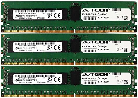 A-Tech Micron IC DDR4 24GB Kit 3X 8GB 1Rx4 PC4-17000 2133MHz for Dell PowerEdge R730xd R730 R630 T630 R430 R530 C4130 H8PGNC Memory RAM