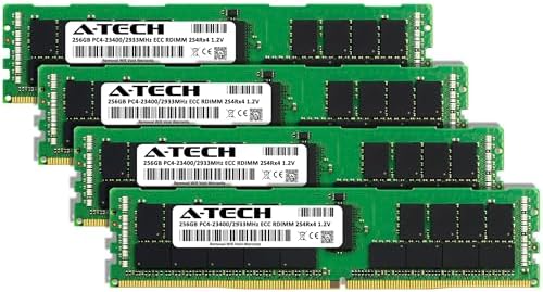 A-Tech 64GB Kit (2x32GB DDR4 3200MHz PC4-25600 ECC RDIMM 2Rx4 Dual Rank 1.2V ECC Registered DIMM 288-Pin Server & Workstation RAM Memory Upgrade Modules (A-Tech Enterprise Series