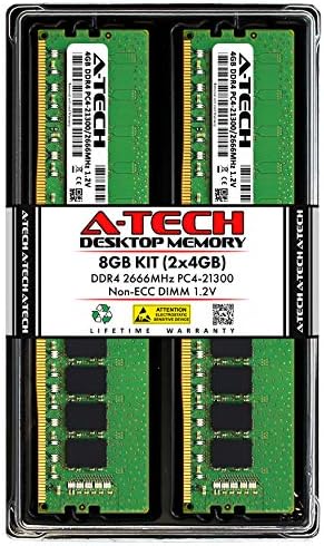 A-Tech 64GB (2x32GB) DDR4 2666 MHz UDIMM PC4-21300 (PC4-2666V) CL19 DIMM 2Rx8 Non-ECC Desktop RAM Memory Modules|B08X677MNF