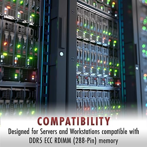 A-Tech 128GB Kit (8x16GB RAM for Dell PowerEdge C6620, HS5610, HS5620, R660, R660xs, R760, R7615, XE8640, XE9640, XE9680 | DDR5 4800MHz PC5-38400 EC8 RDIMM 1Rx8 ECC Registered Server Memory Upgrade