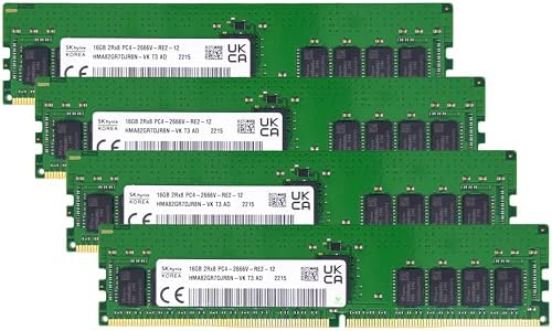 Timetec Hynix Original 16GB DDR4 3200MHz PC4-25600 Registered ECC 1.2V CL22 288 Pin RDIMM Server Memory Ram Module Upgrade (32GB