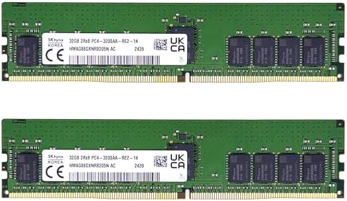 Timetec Hynix IC DDR4 Registered ECC 1.2V 288 Pin RDIMM Server Memory RAM Module Upgrade (DDR4 2666MHz, 64GB KIT(2x32GB) 2R4)|B07T25HV18