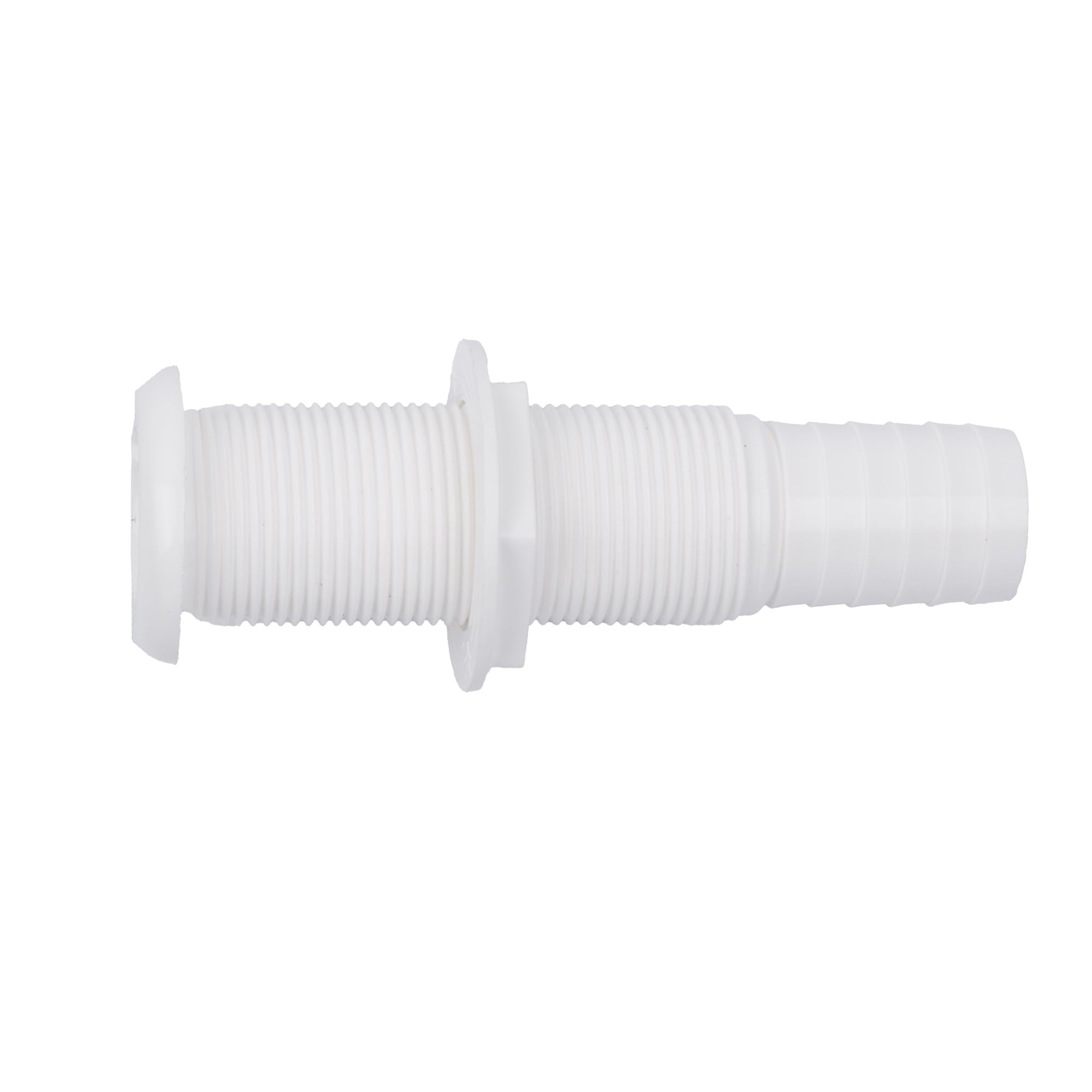 TH Marine TH-1202-DP T-H Marine Straight Thru-Hull Fitting For Hose, White