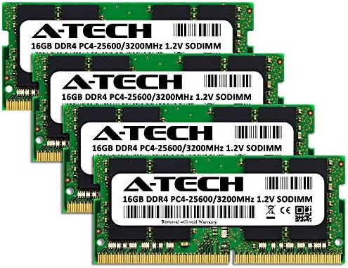 A-Tech 32GB (2x16GB) DDR4 3200 MHz SODIMM PC4-25600 (PC4-3200AA) CL22 Non-ECC Laptop RAM Memory Modules|B08KTRP13V