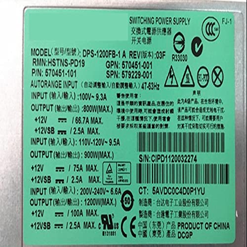 PSU for DL580G7 1200W Power Supply HSTNS-PD19 DPS-1200FB-1 A 570451-001 570451-101 579229-001 578322-B21