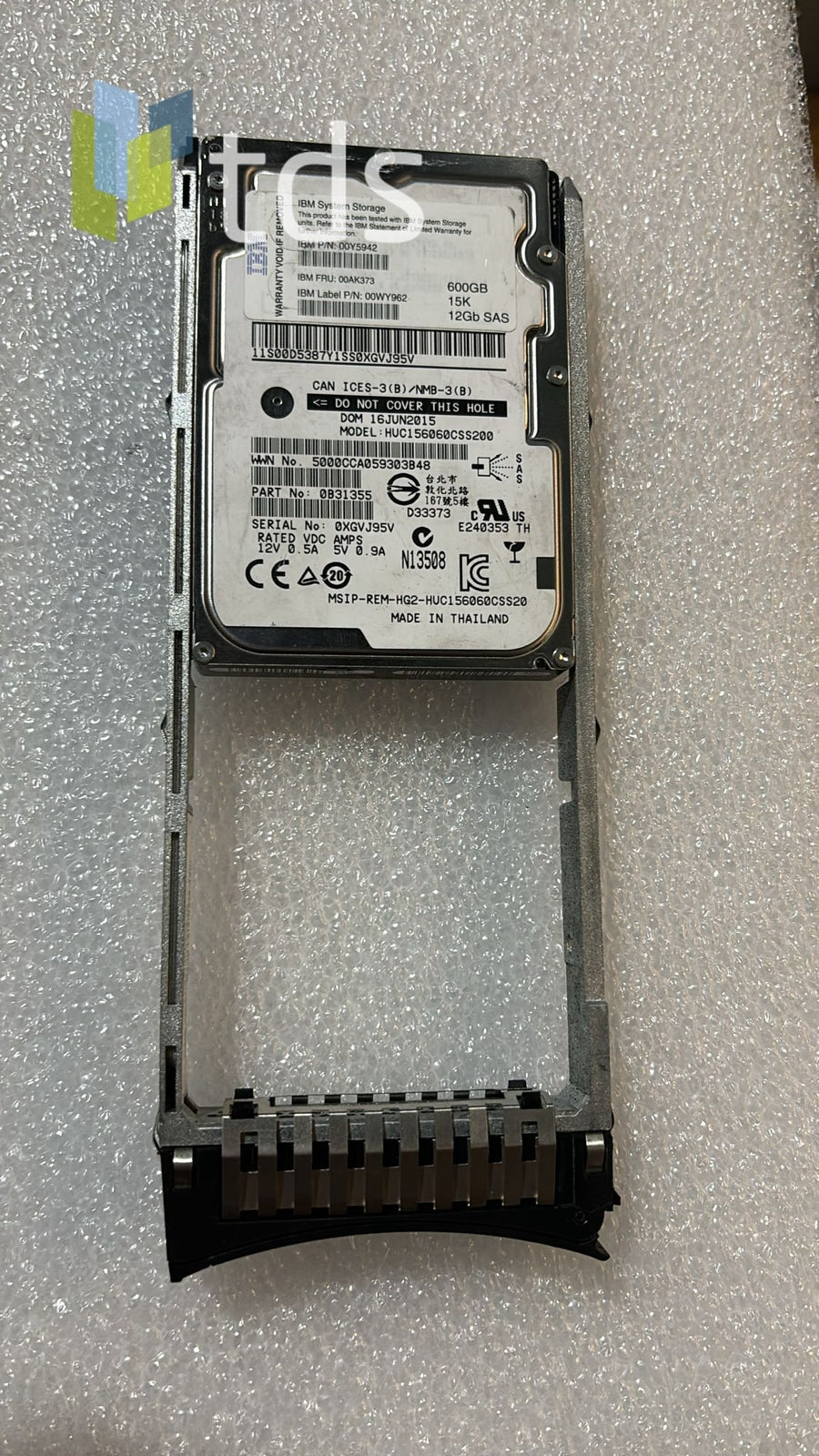 IBM 00WY962 - 600GB 15K 2.5in SAS HDD 00AK373 | Alo Tech Solutions