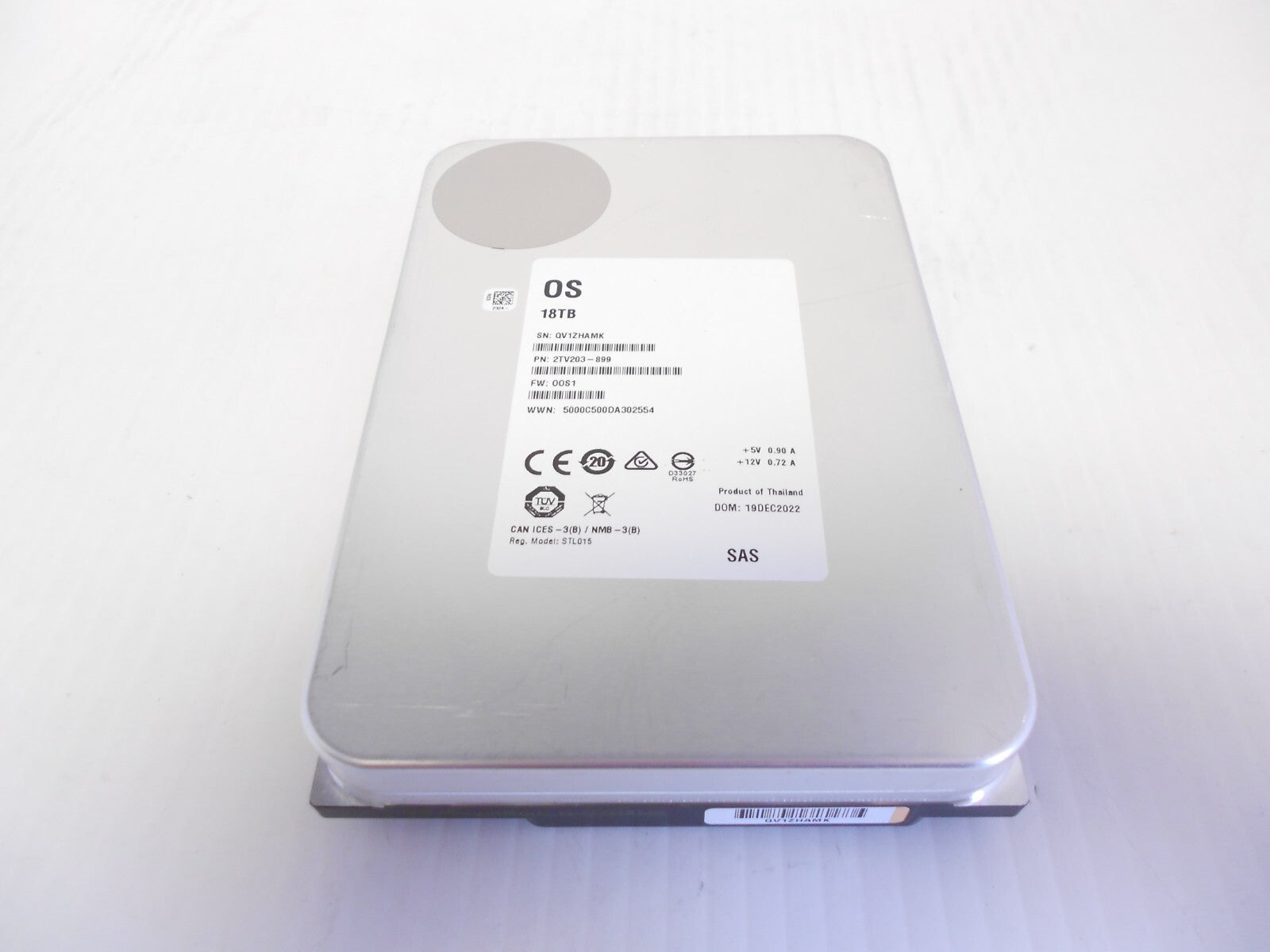 Dell Compatible 18TB 7.2K SAS 12G 3.5-inch Internal Server Hard Drive