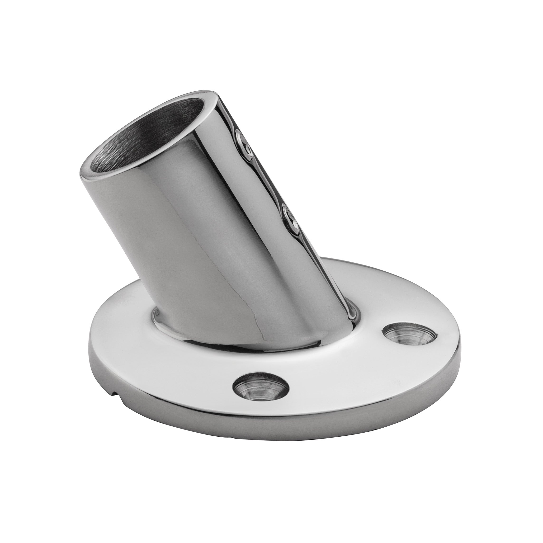Whitecap S-1467 Cp/Zamac 60 Degree Round Base Rail Fitting
